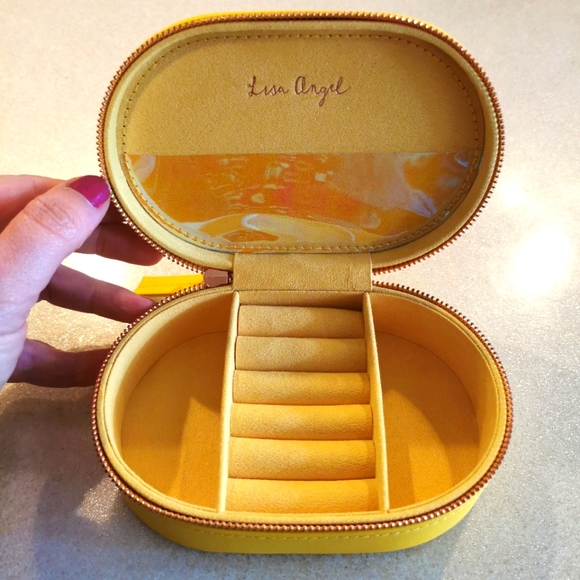 Lisa Angel Travel Jewellery Box Yellow - Picture 2 of 4
